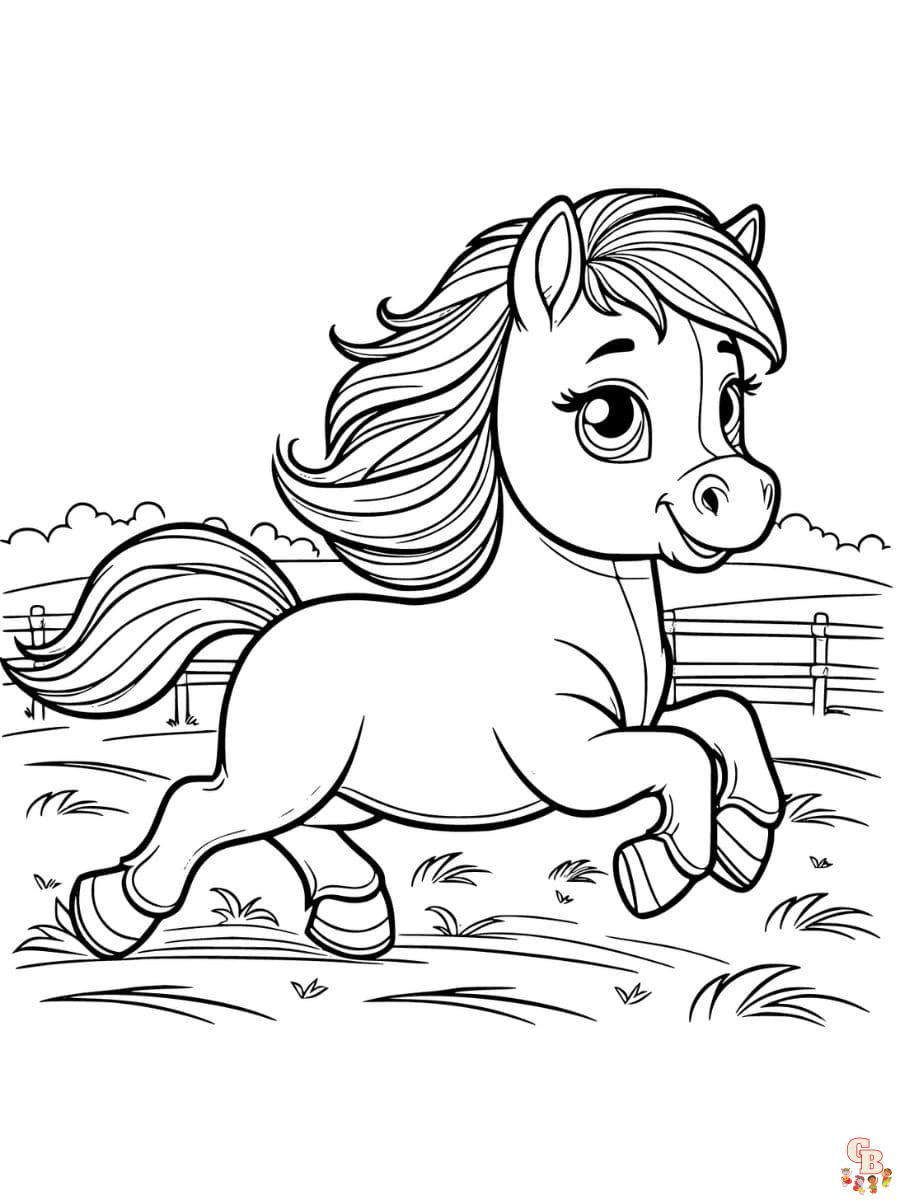 cartoon horse coloring pages to print