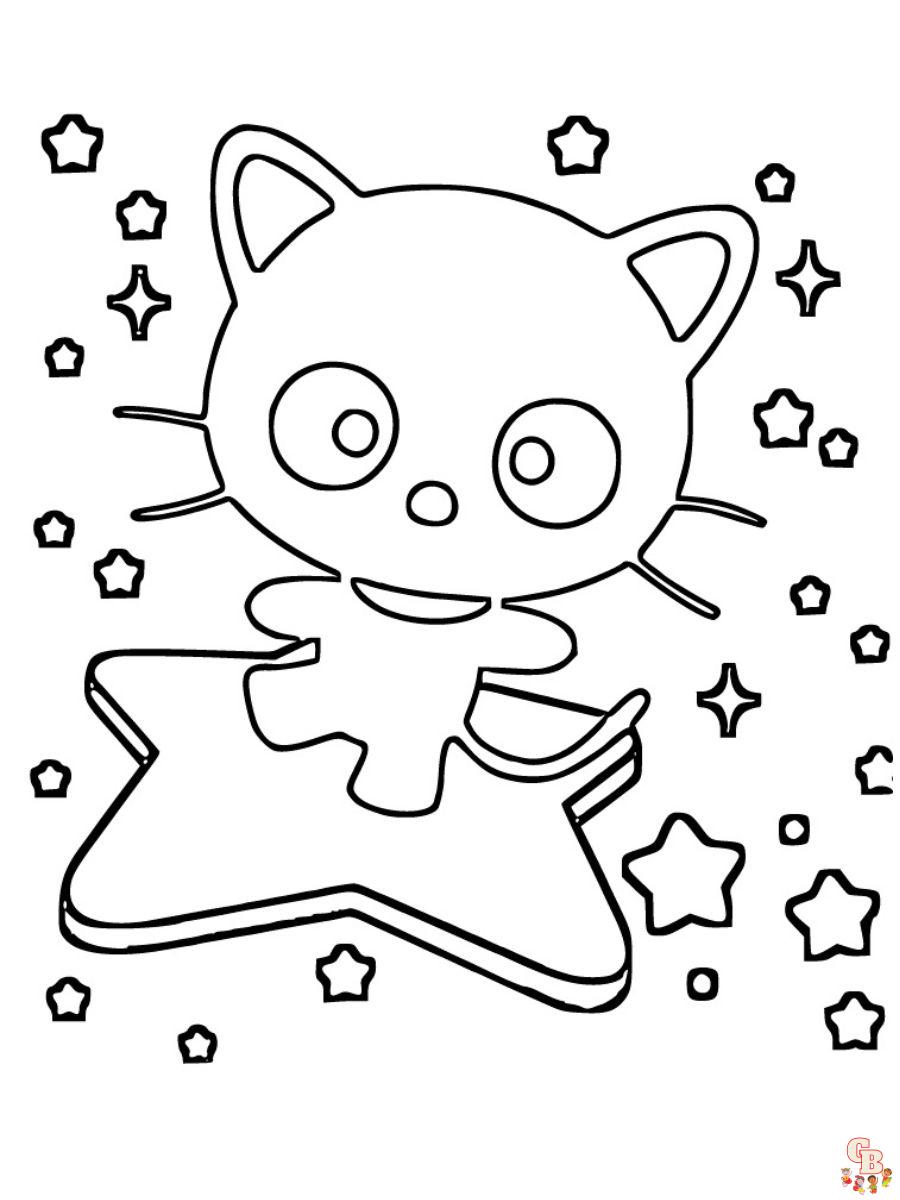 chococat coloring pages free printable