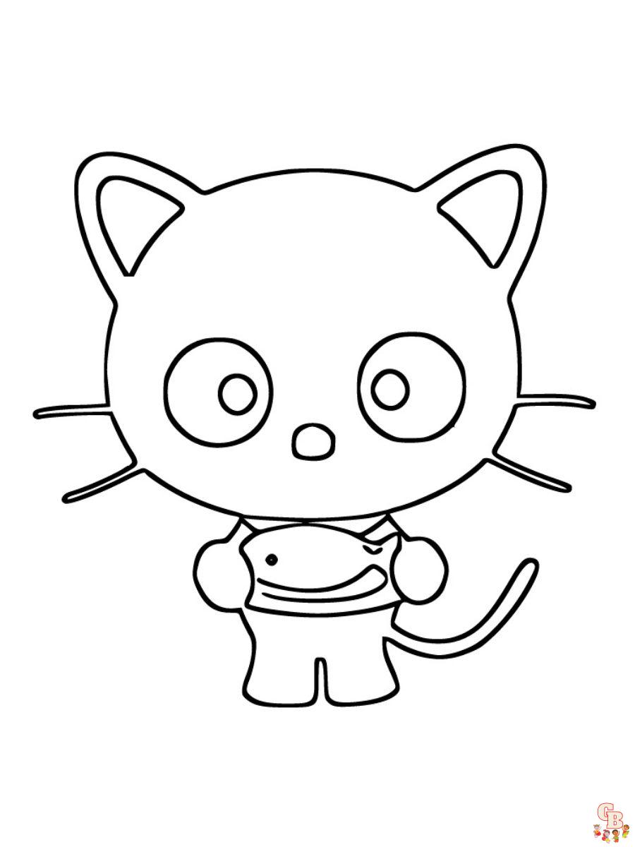 chococat coloring pages printable