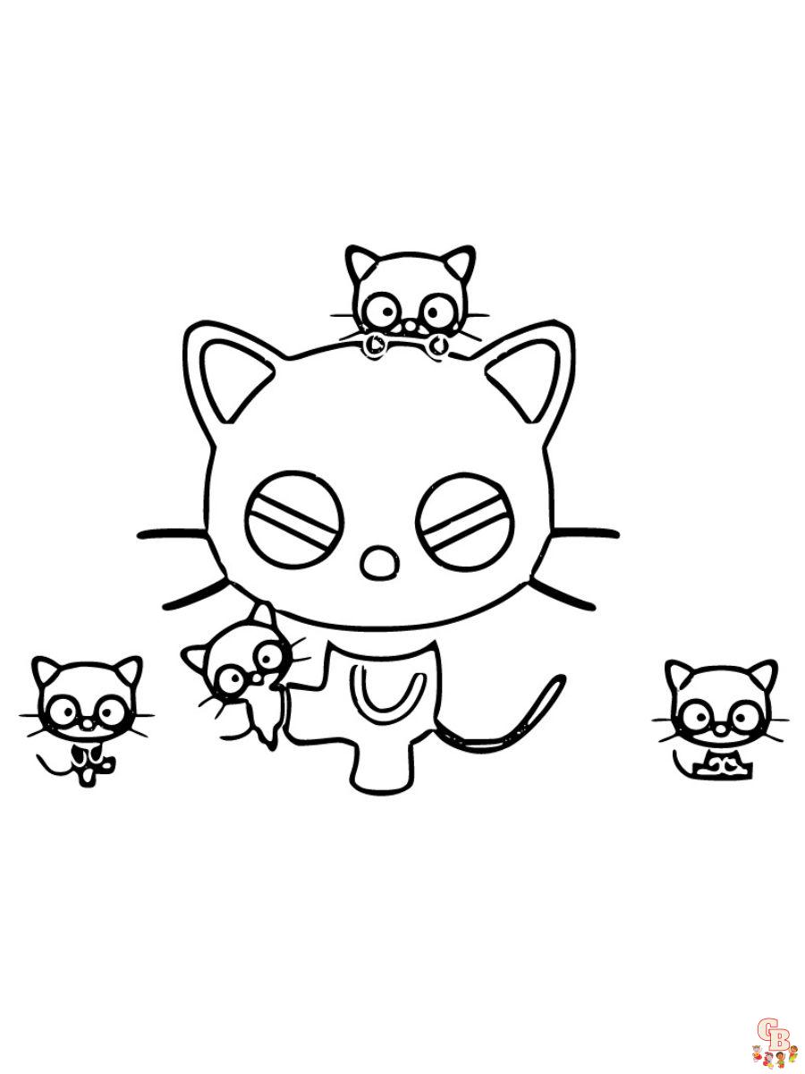 chococat sanrio coloring pages