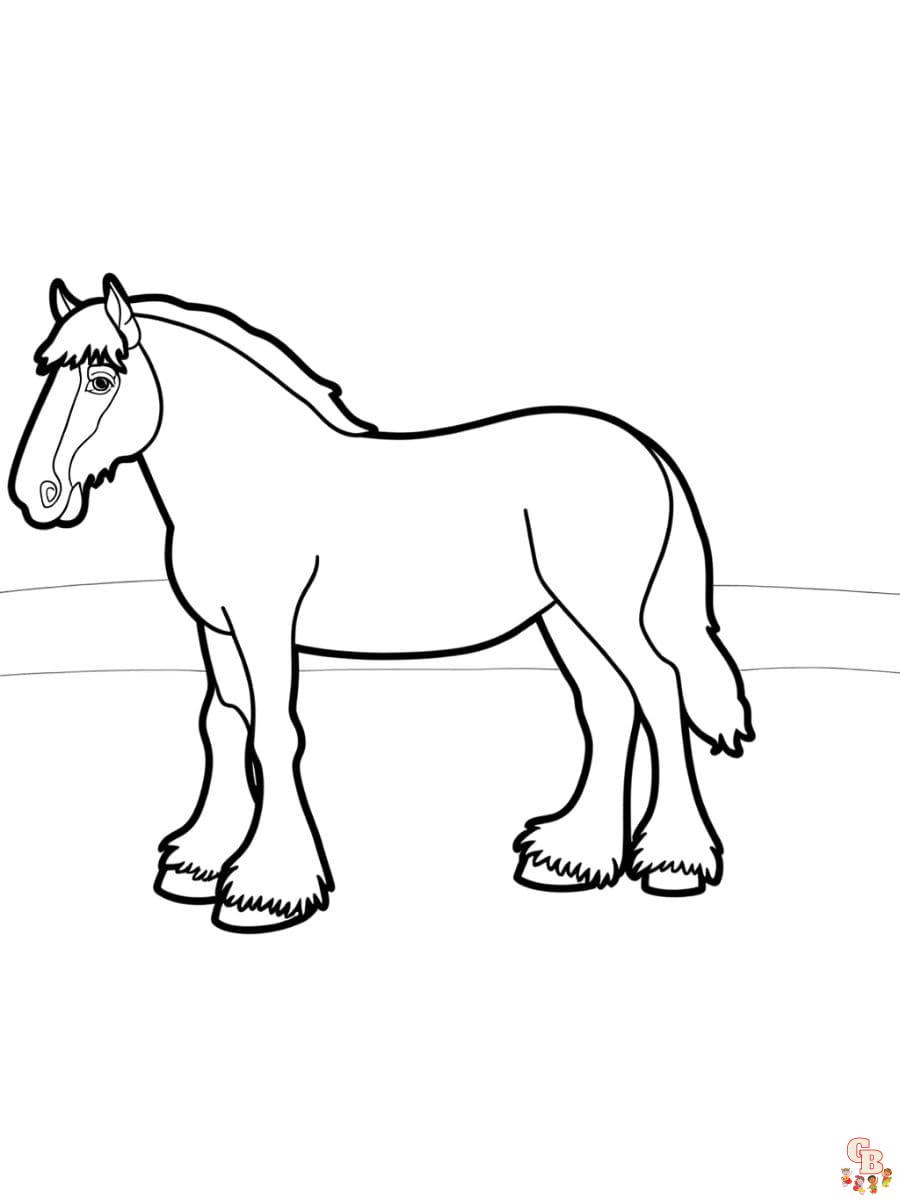 clydesdale horse coloring page