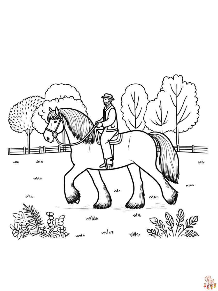 clydesdale horse coloring pages free printable