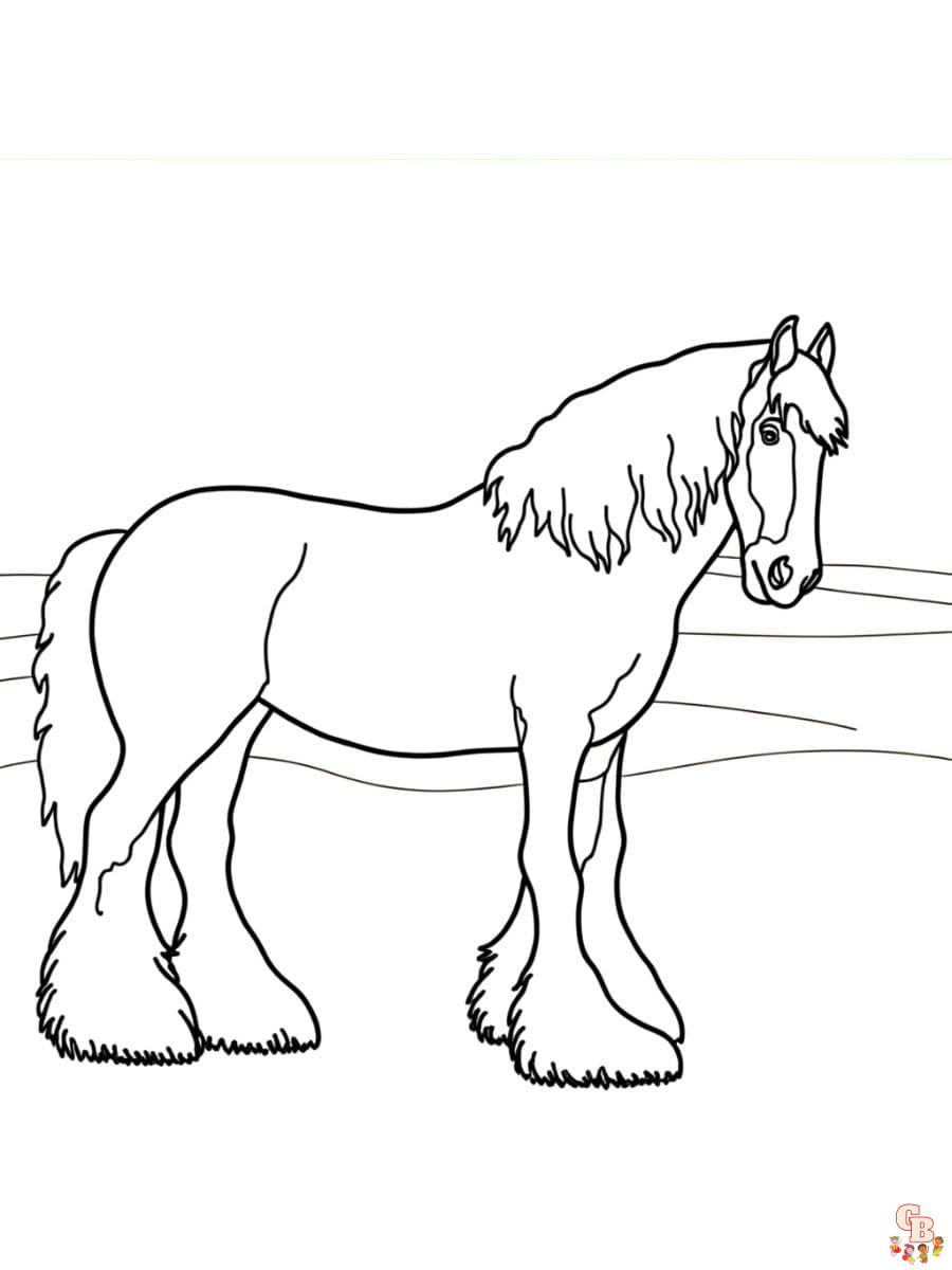 clydesdale horse coloring pages to print