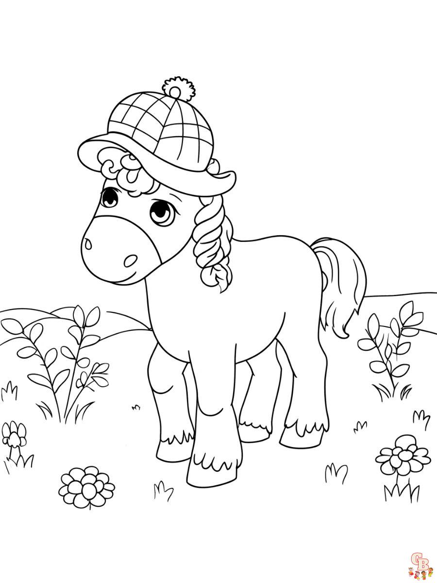 easy baby horse coloring pages