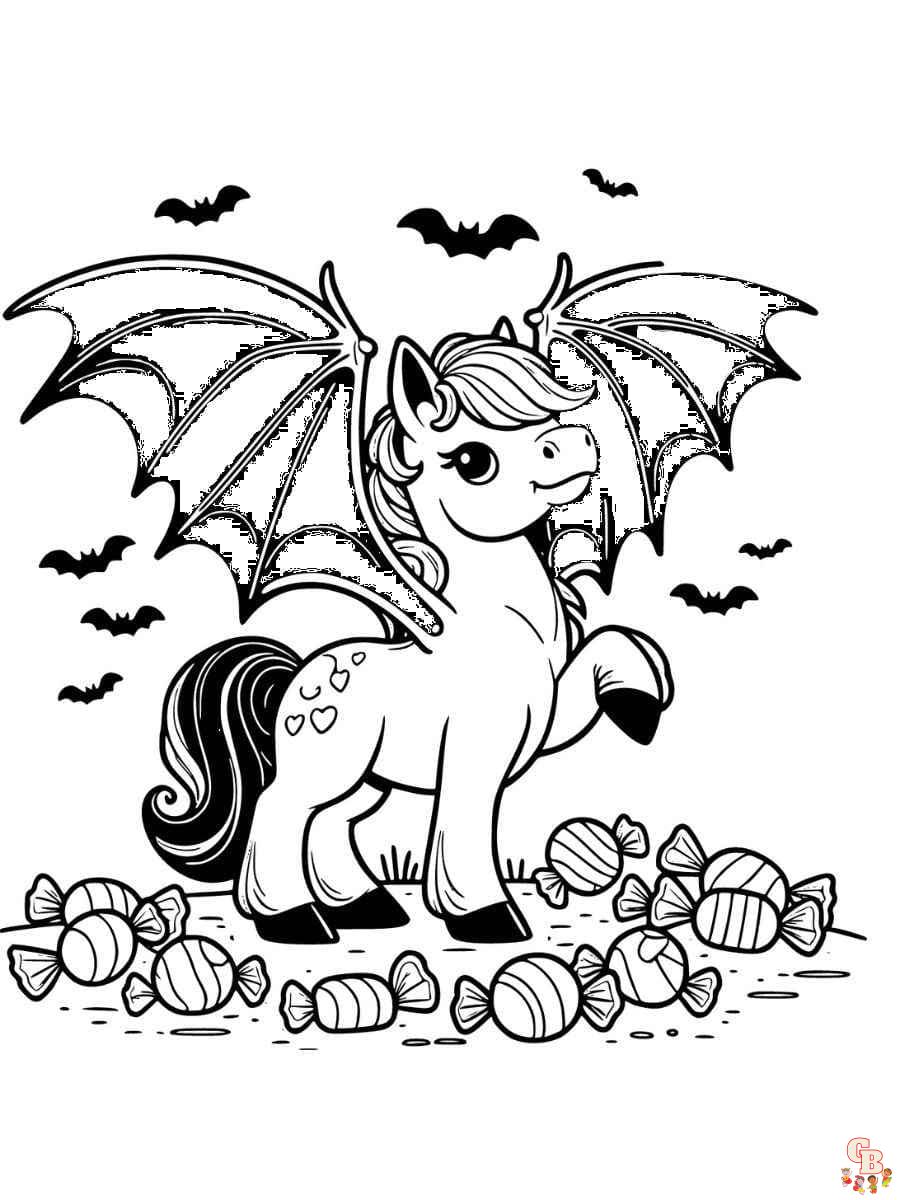 halloween horse coloring pages printable