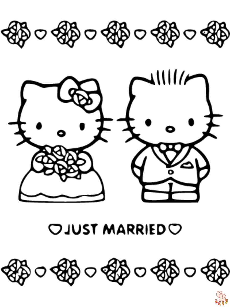 hello kitty and dear daniel coloring pages free