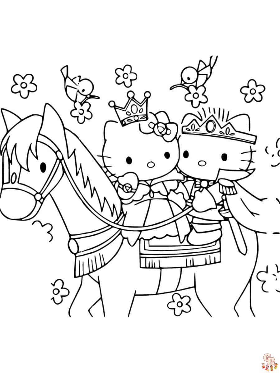hello kitty and dear daniel coloring pages to print