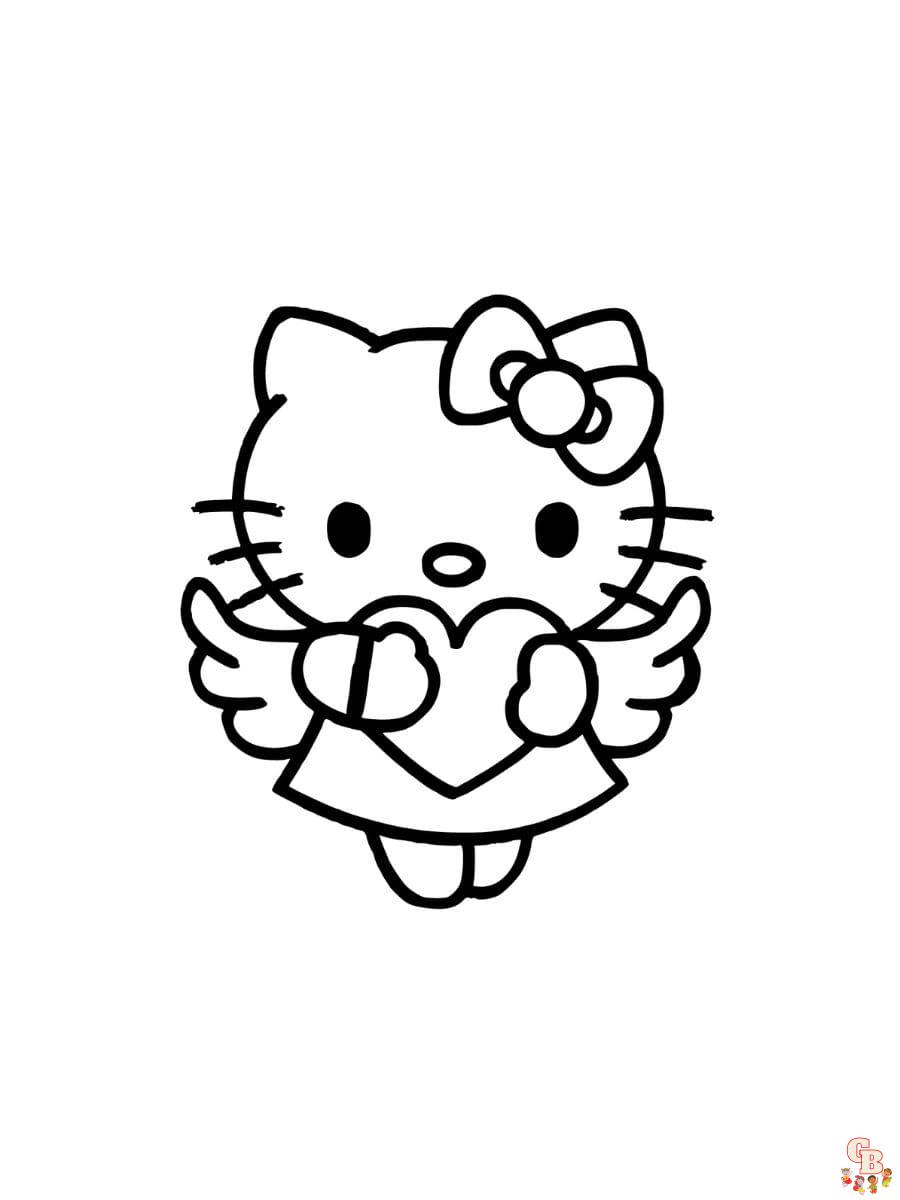 hello kitty angel coloring pages
