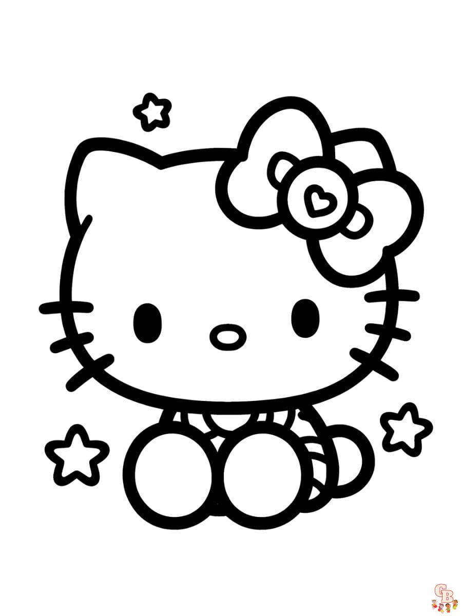 hello kitty face coloring pages free printable