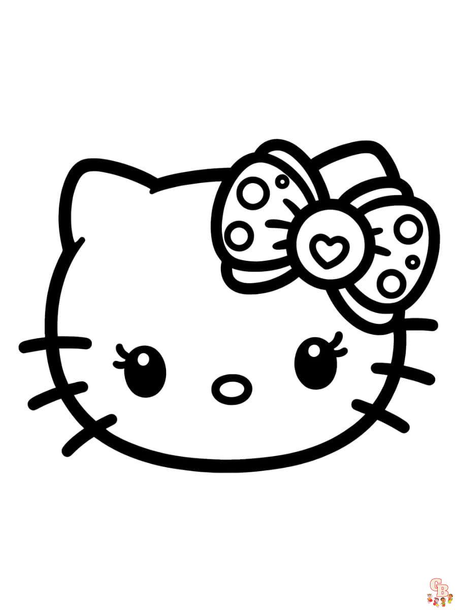 hello kitty face coloring pages printable