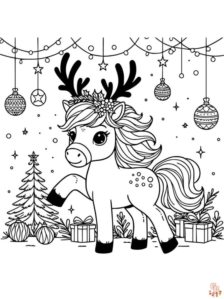 Christmas Horse Coloring Pages - Holiday Joy & Free Download