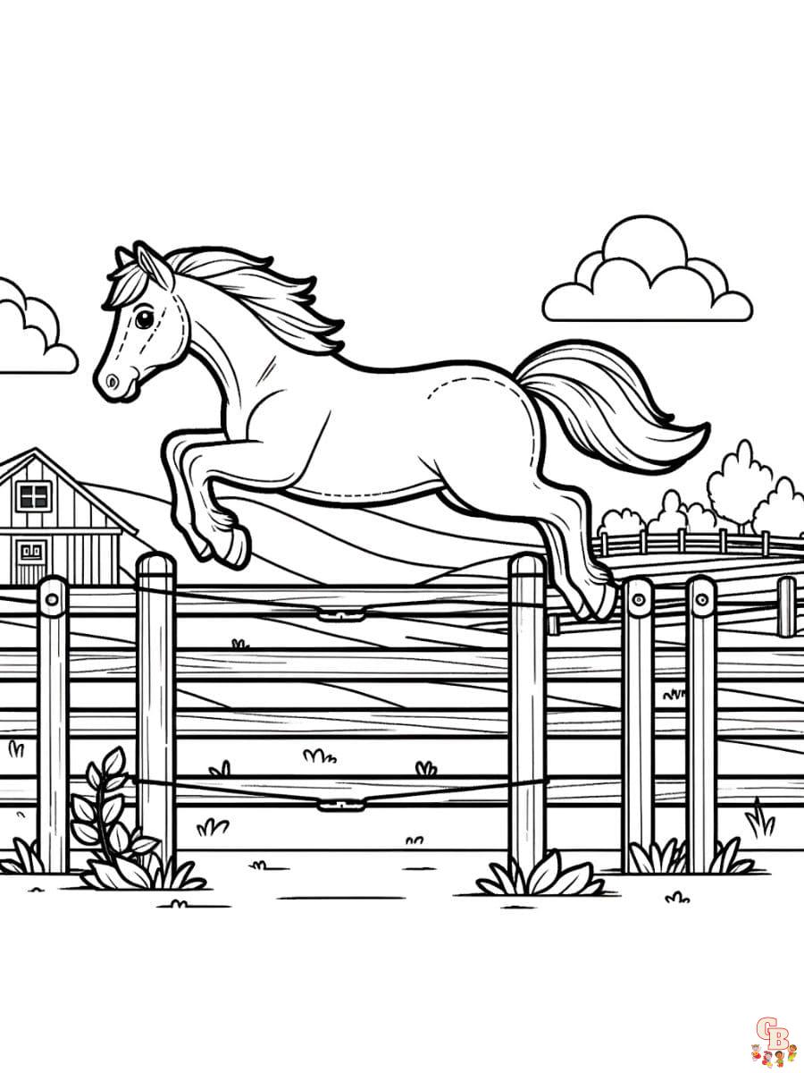 horse farm coloring pages free printable