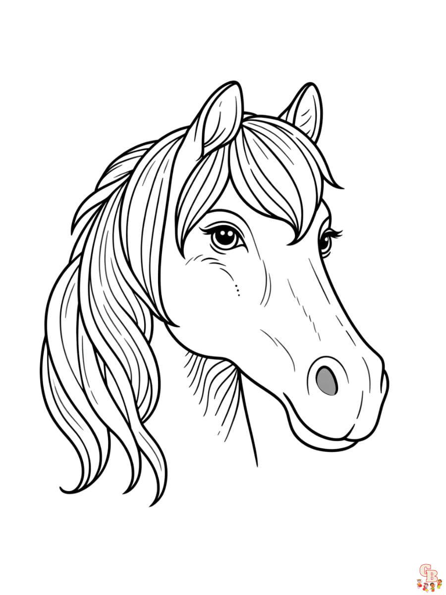 horse head coloring page