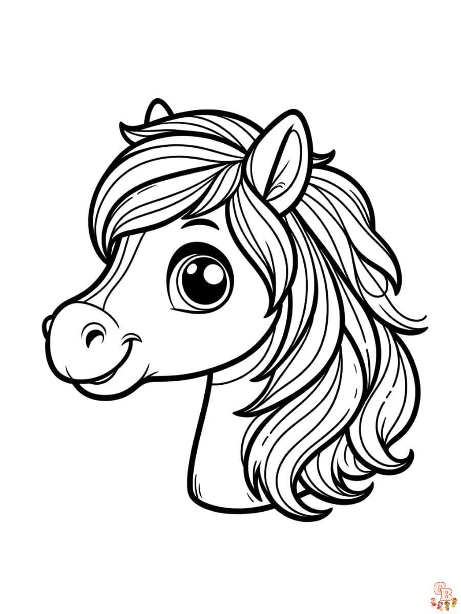 horse head coloring pages printable