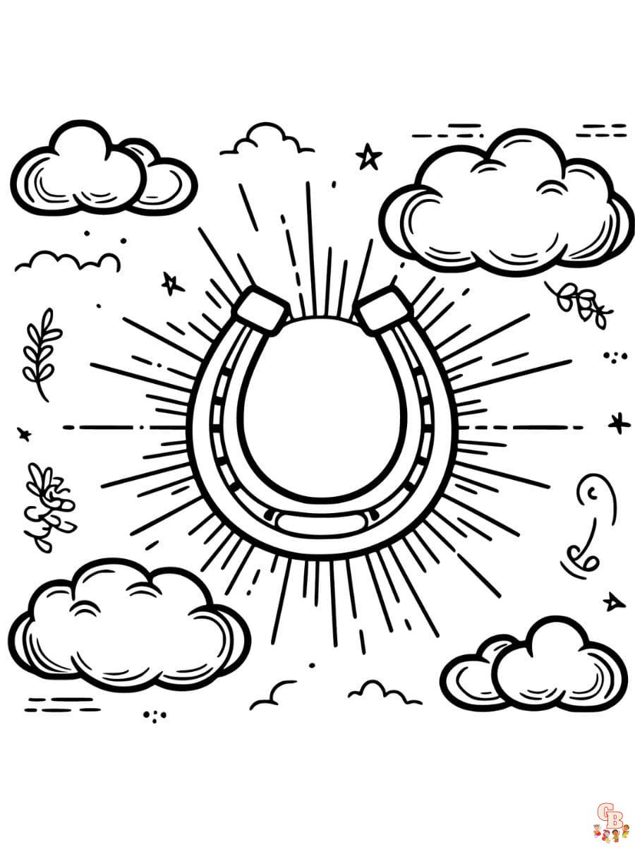 horseshoe coloring page