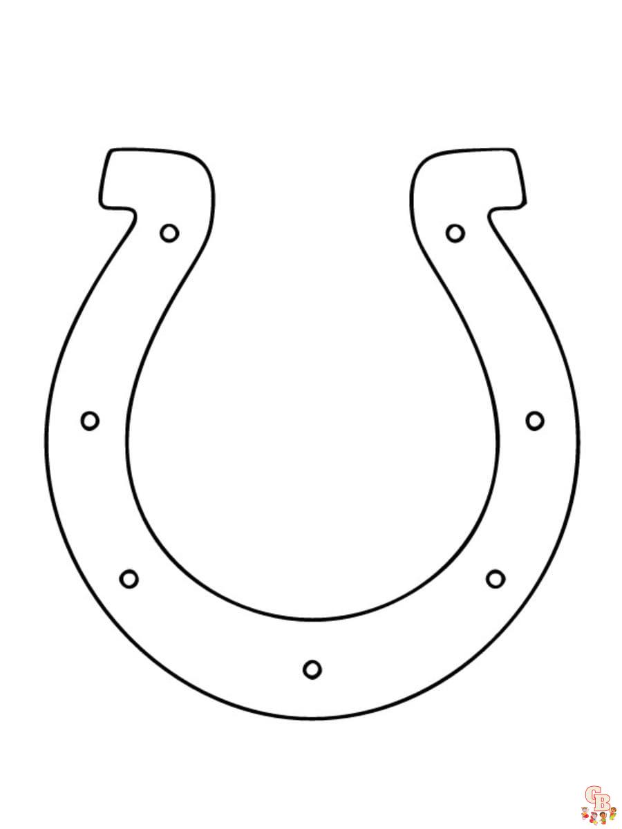horseshoe coloring pages free printable