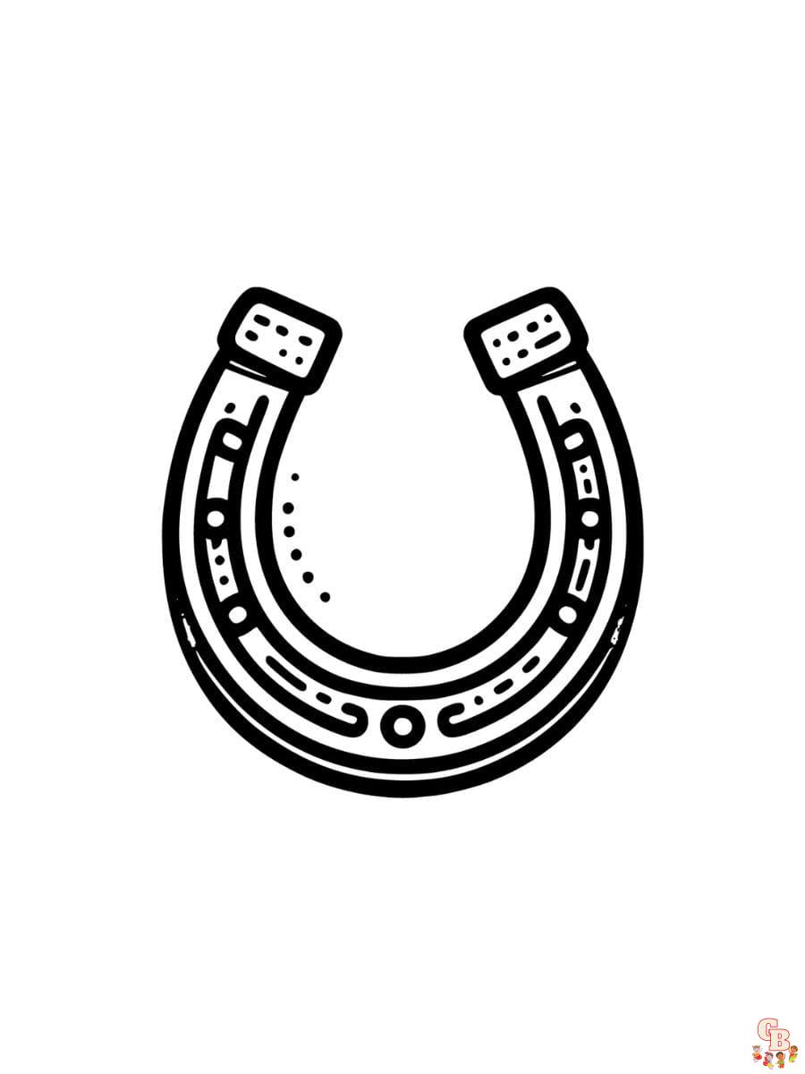 horseshoe coloring pages free