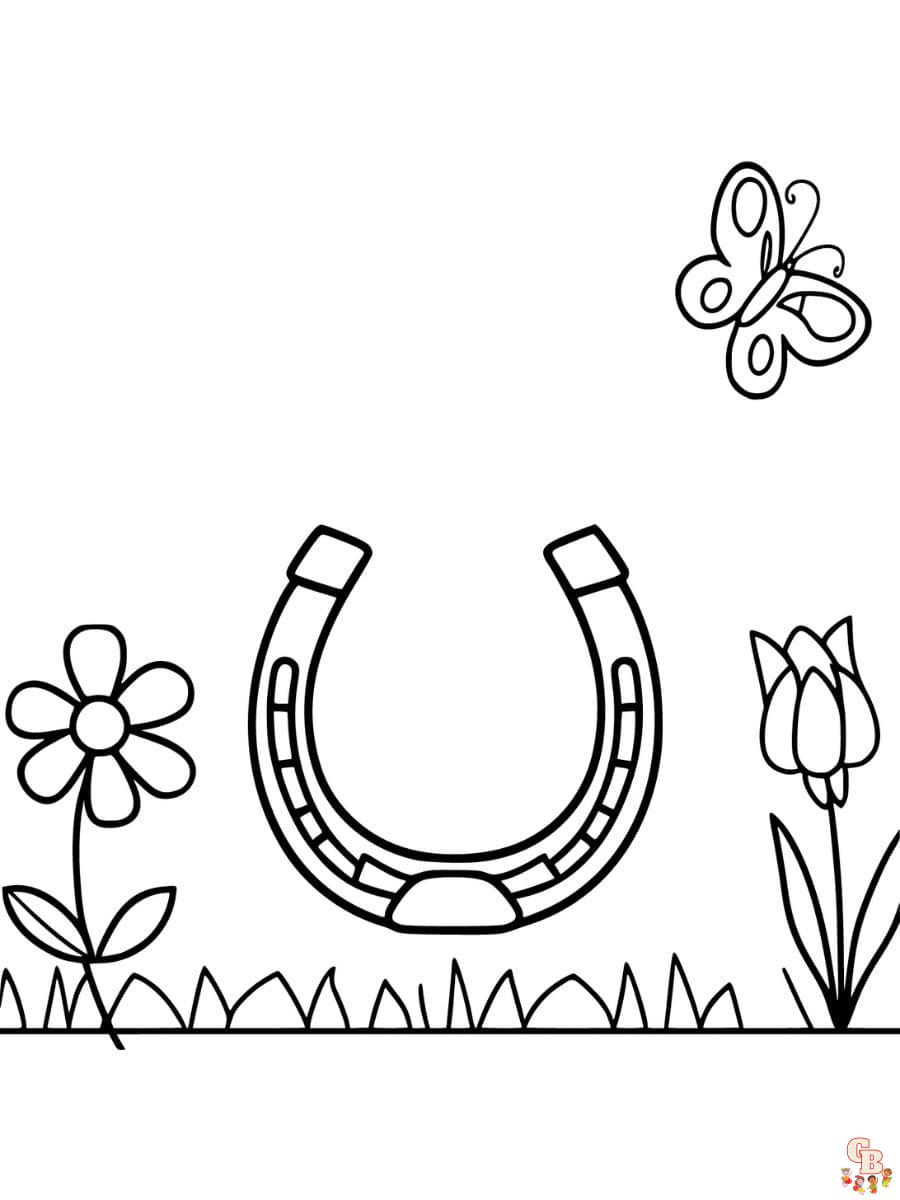 horseshoe coloring pages