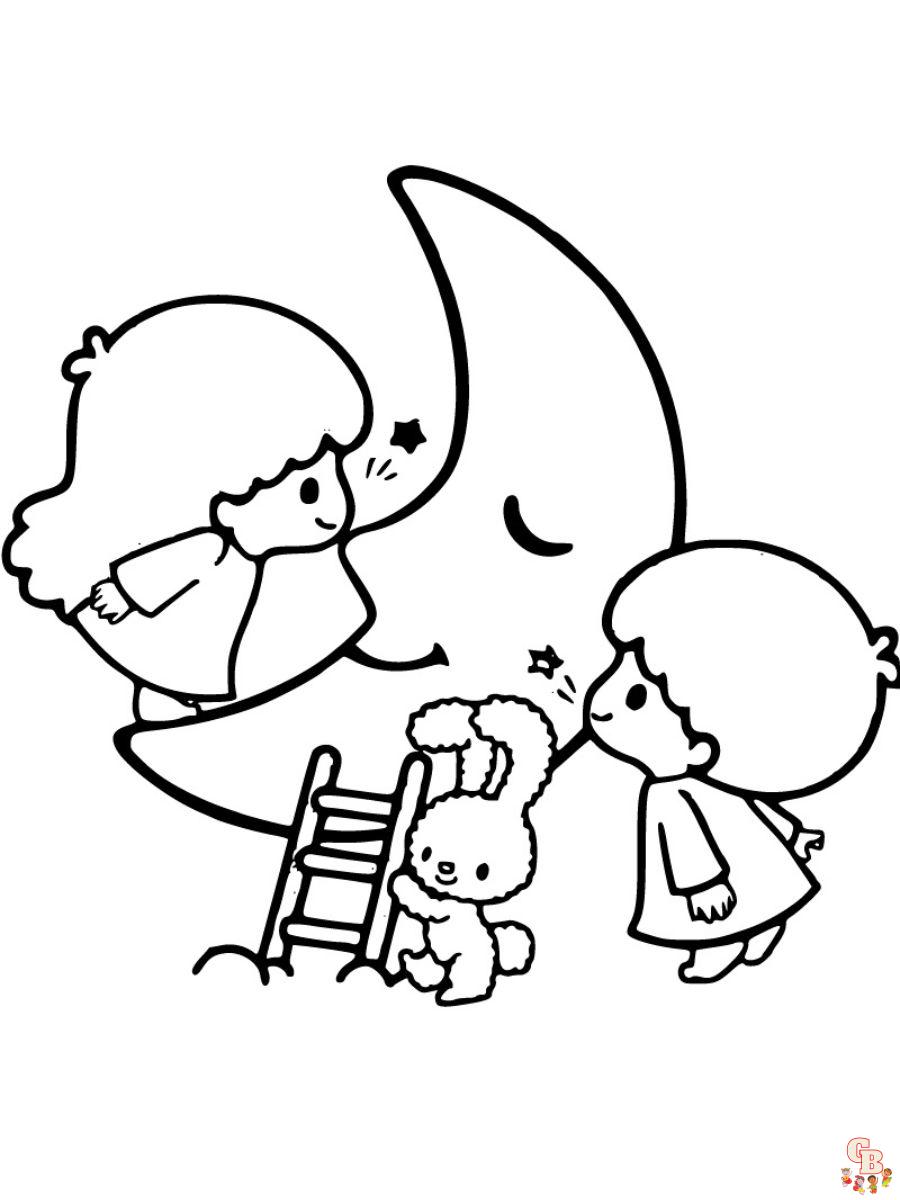 little twin stars coloring pages cute