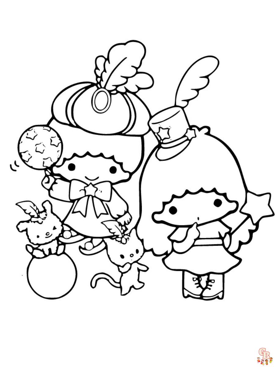 little twin stars coloring pages free printable
