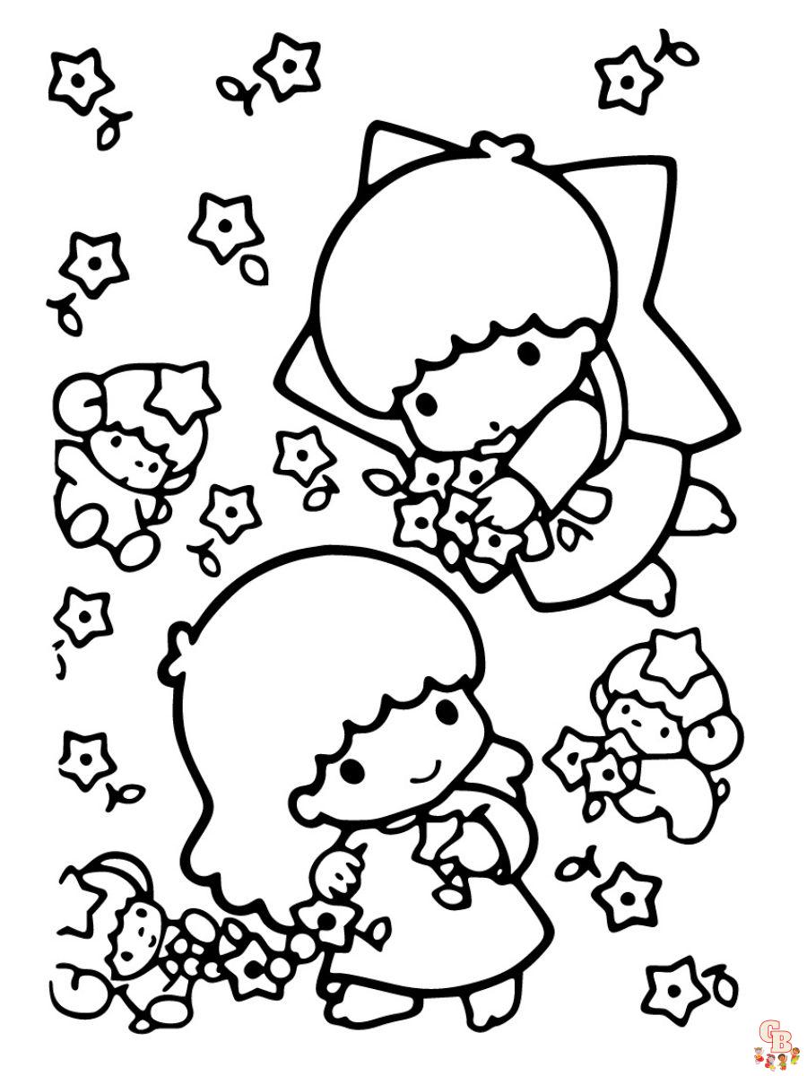 little twin stars coloring pages free