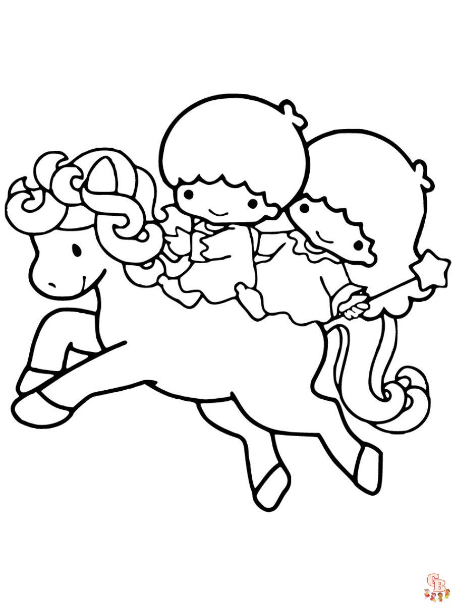 little twin stars coloring pages printable free