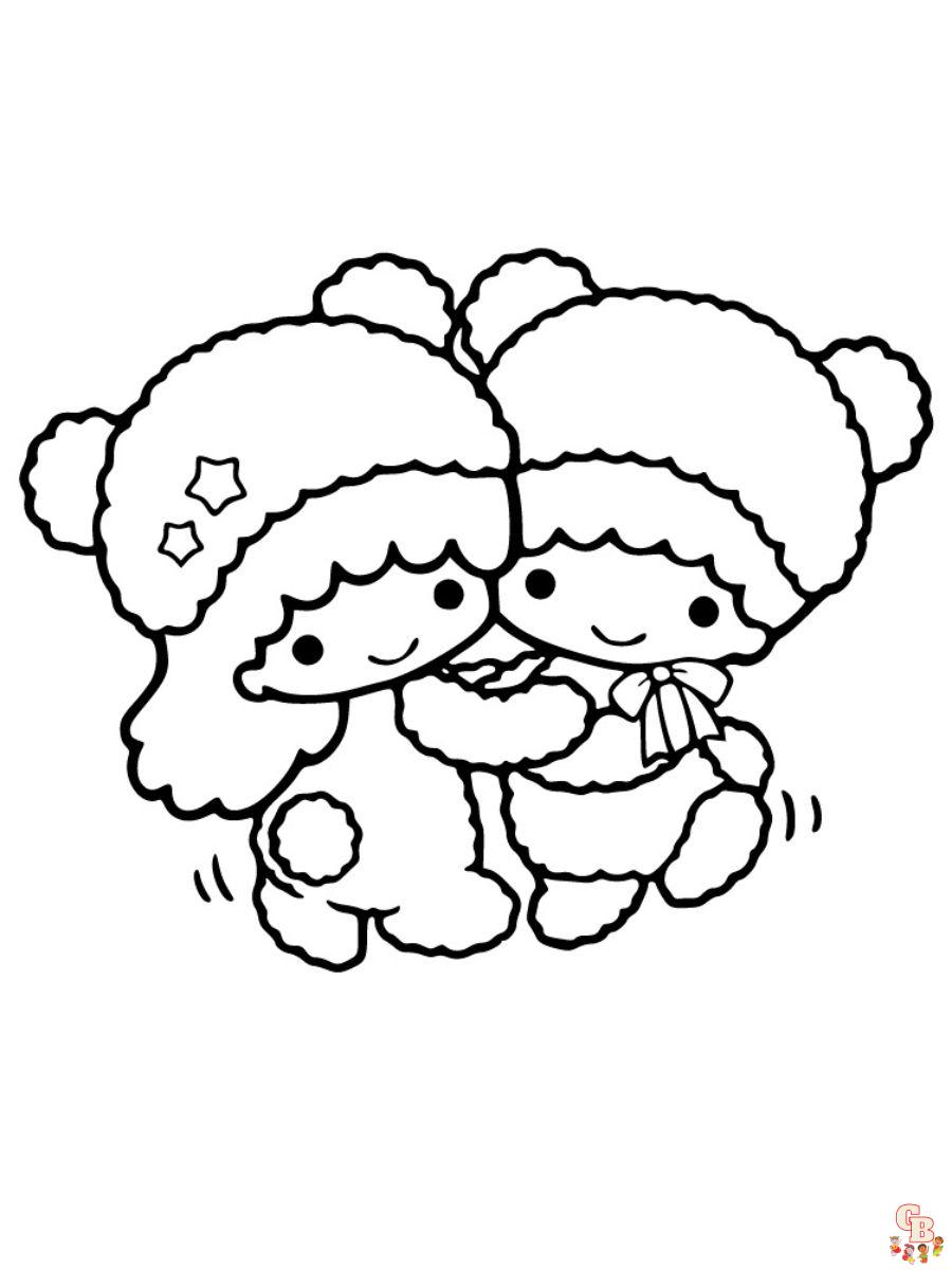 little twin stars coloring pages printable
