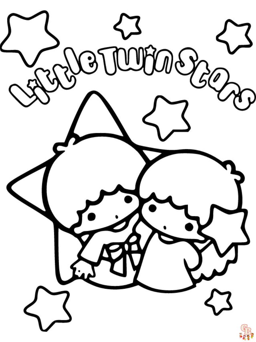 little twin stars coloring pages