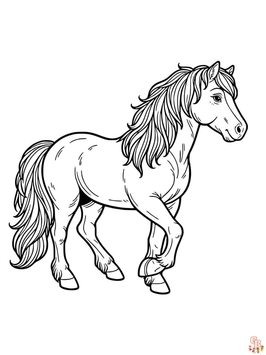 mustang horse coloring page