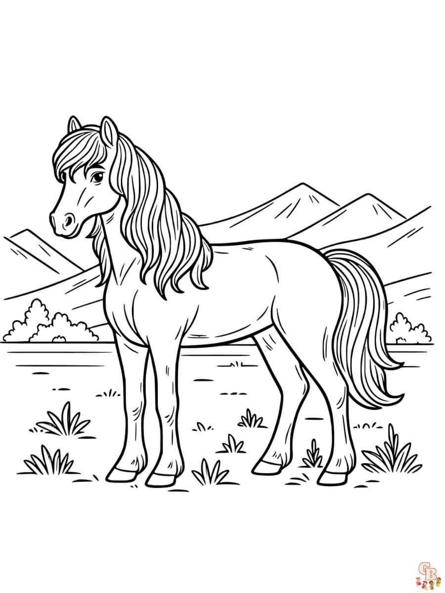 mustang horse coloring pages for kids