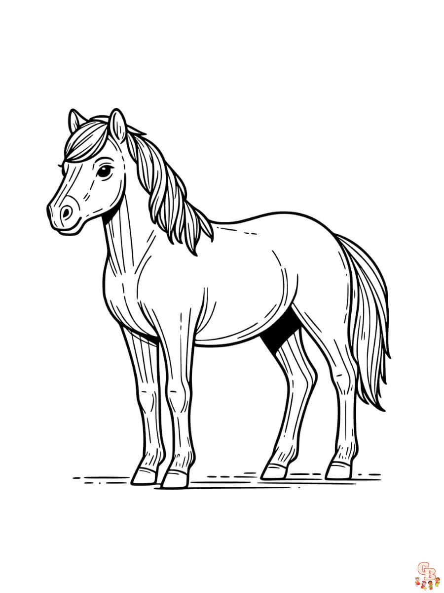 mustang horse coloring pages free