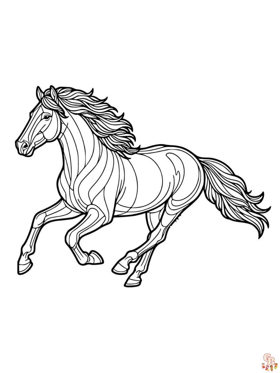 mustang horse coloring pages to print