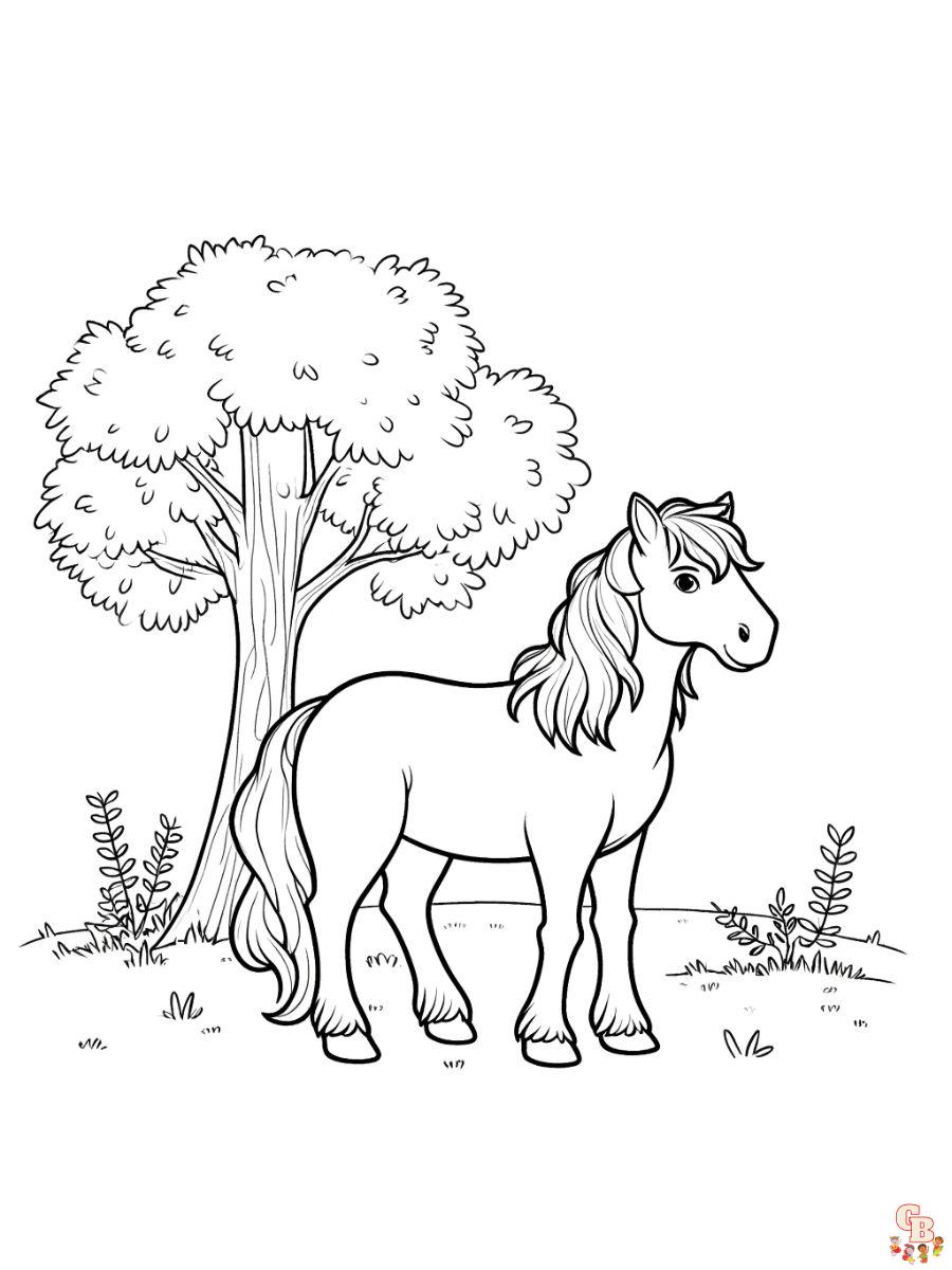 printable wild horse coloring pages