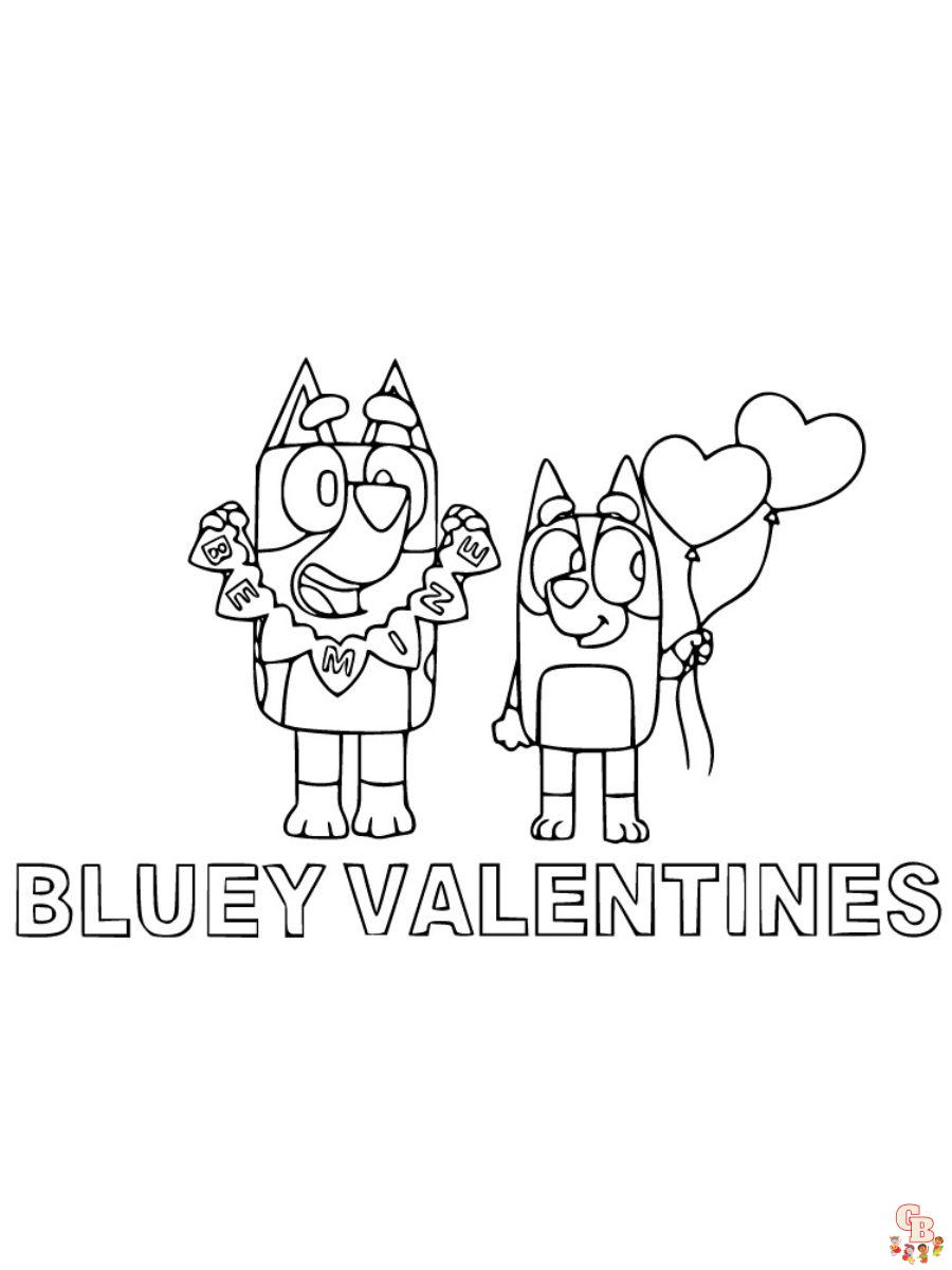 valentines day coloring pages bluey