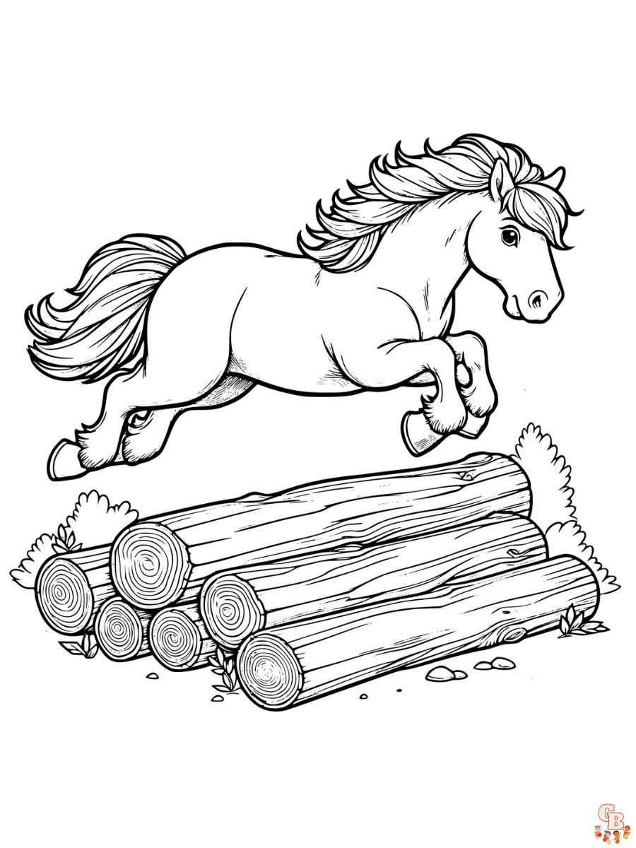 wild horse coloring pages free