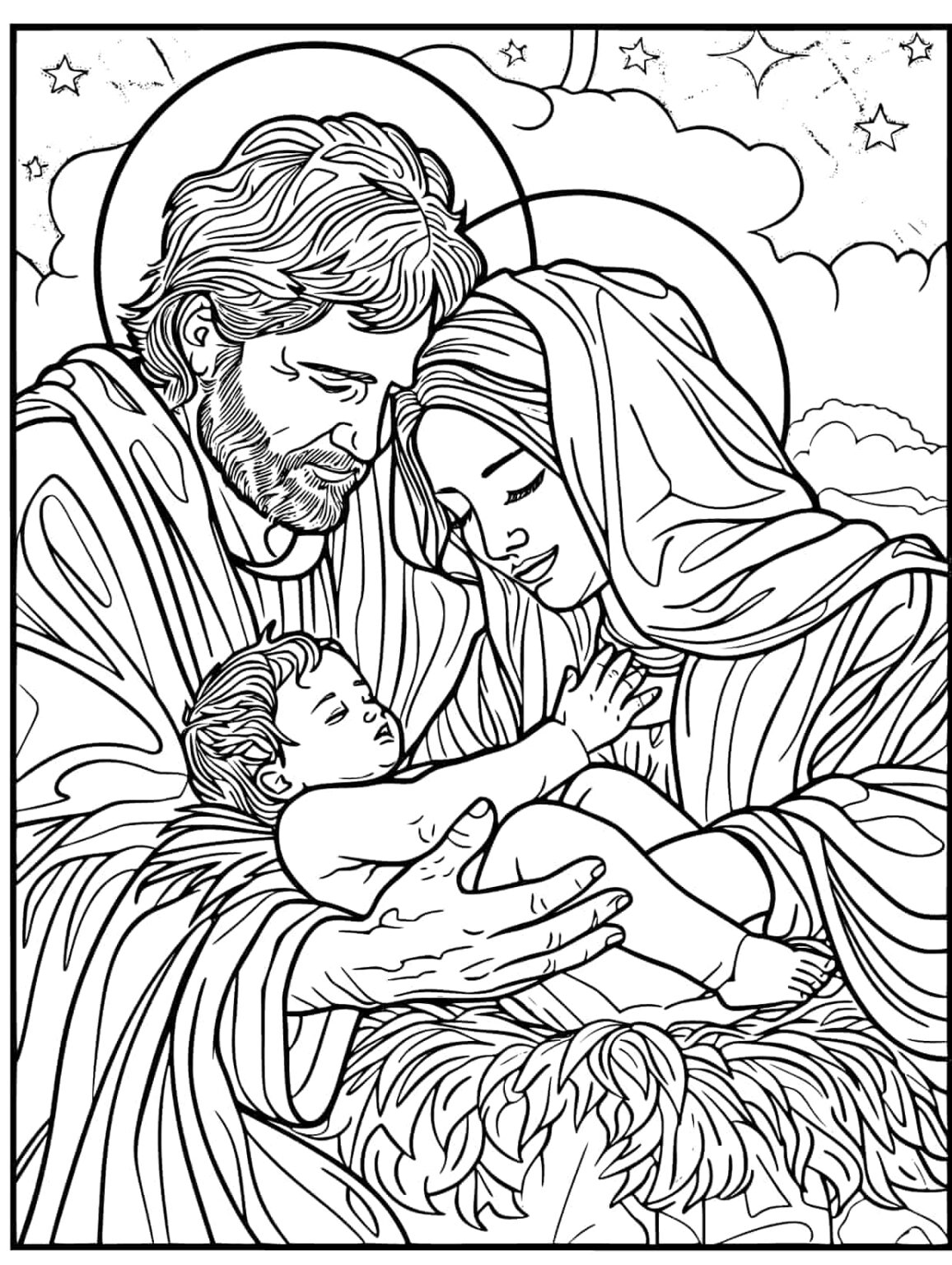 Nativity Coloring Pages Free Printable - GBcoloring