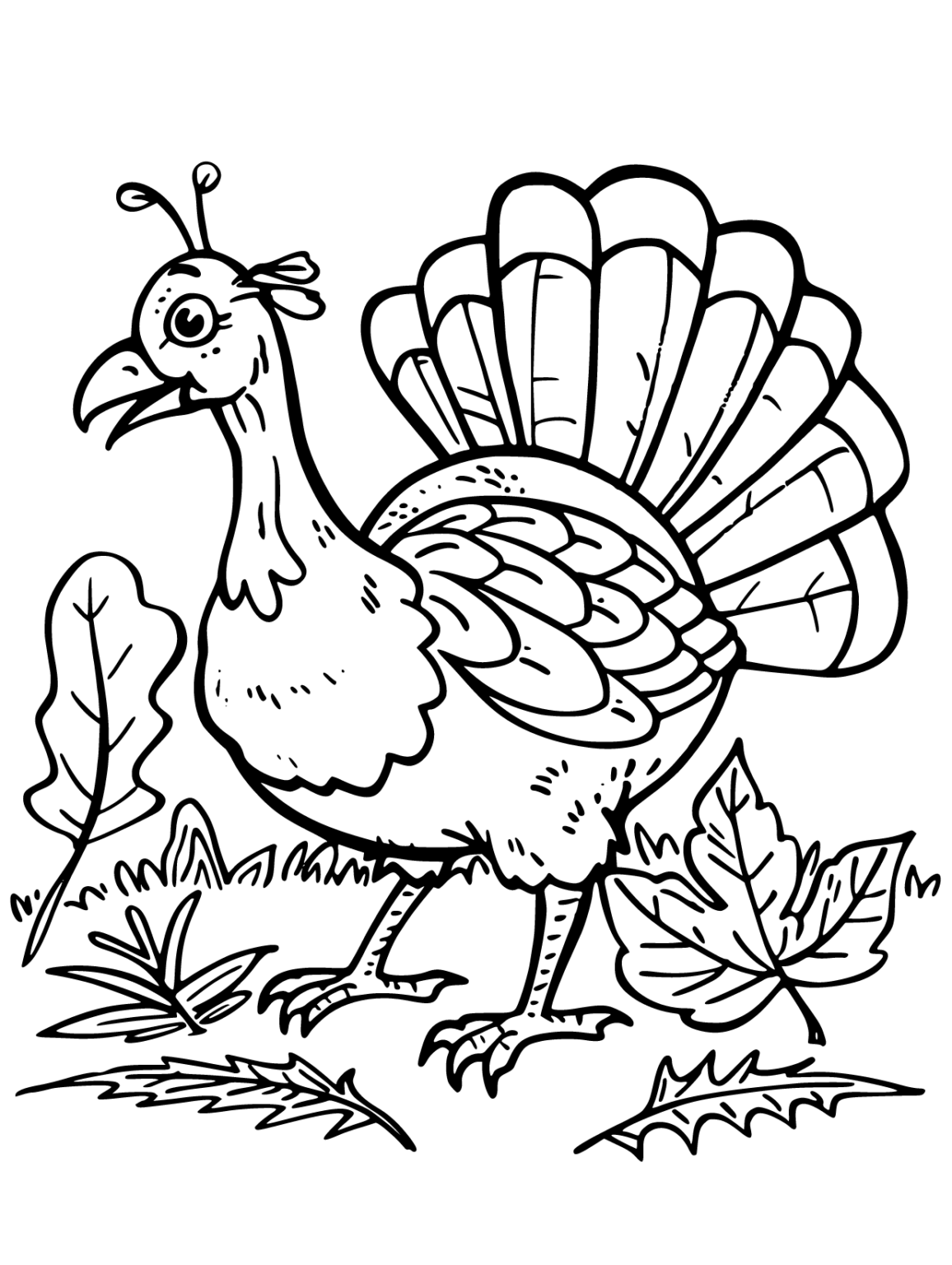 Enjoy Free Turkey Coloring Pages Printable and Have Fun