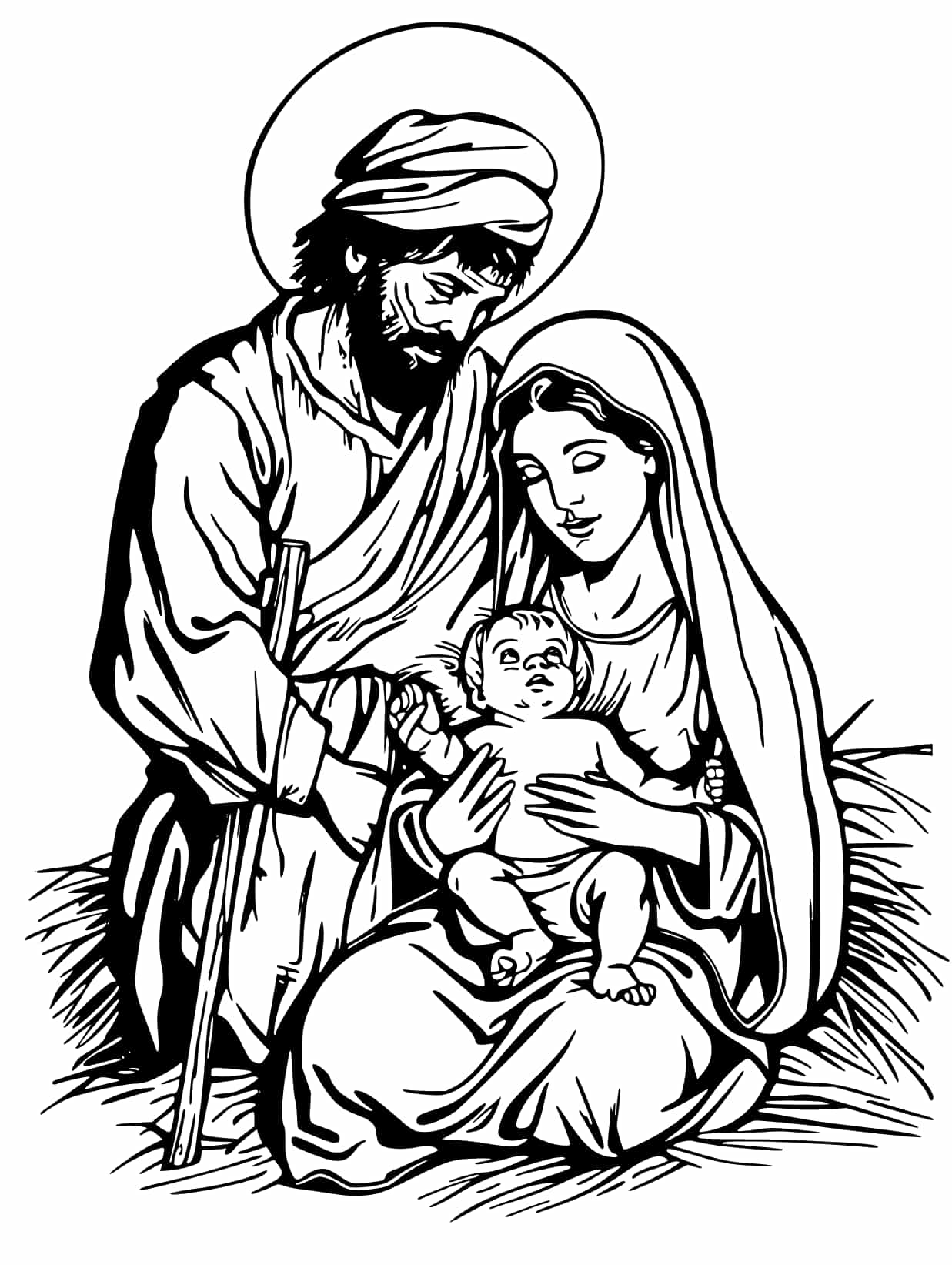 Nativity Coloring Pages Free Printable - GBcoloring