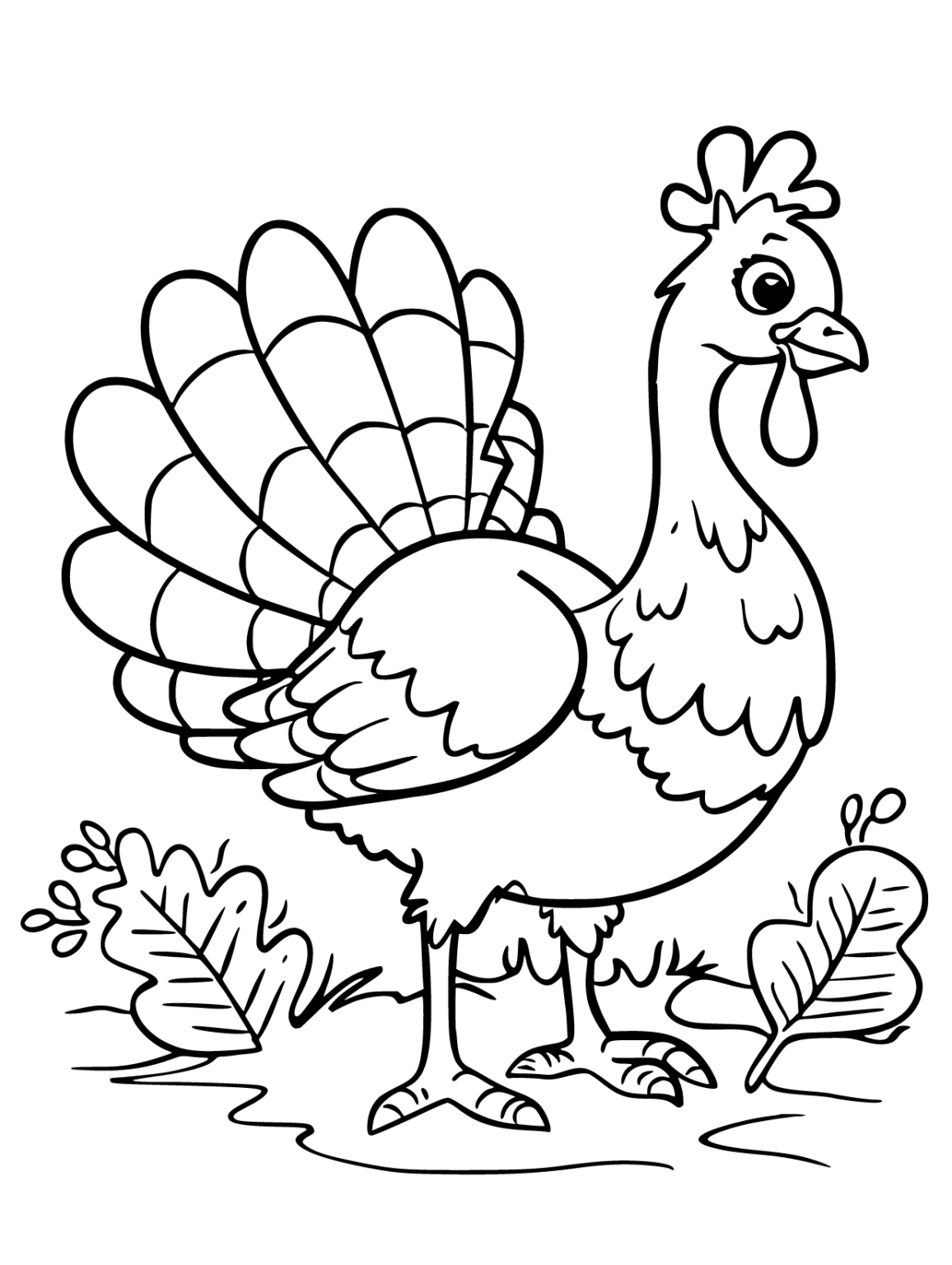 Enjoy Free Turkey Coloring Pages Printable and Have Fun