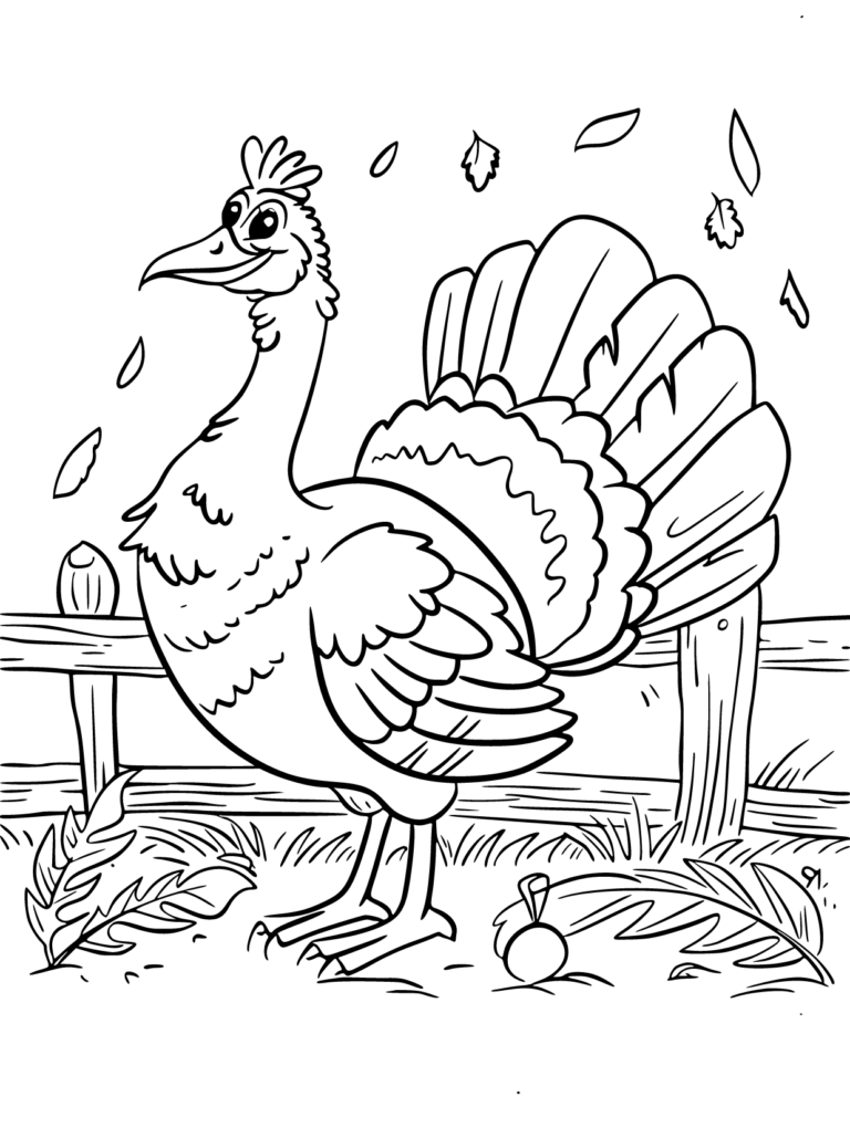 Enjoy Free Turkey Coloring Pages Printable and Have Fun