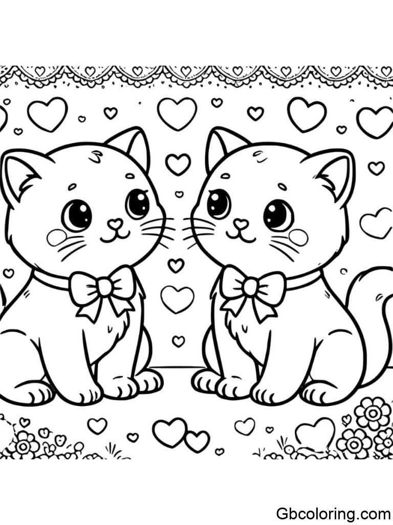 free-cat-valentine-coloring-pages-printable