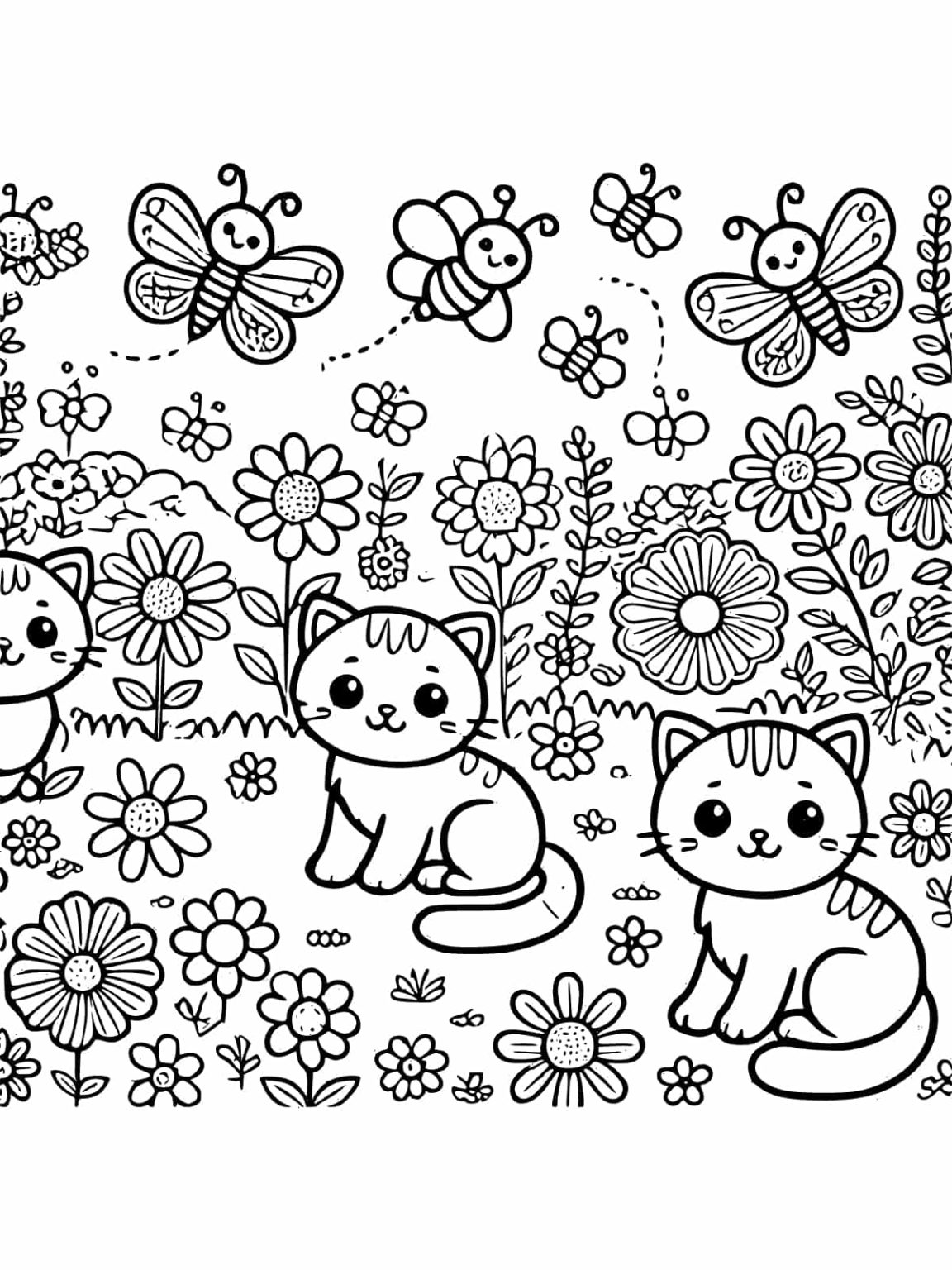 Newest Cats Coloring Pages Free Printable