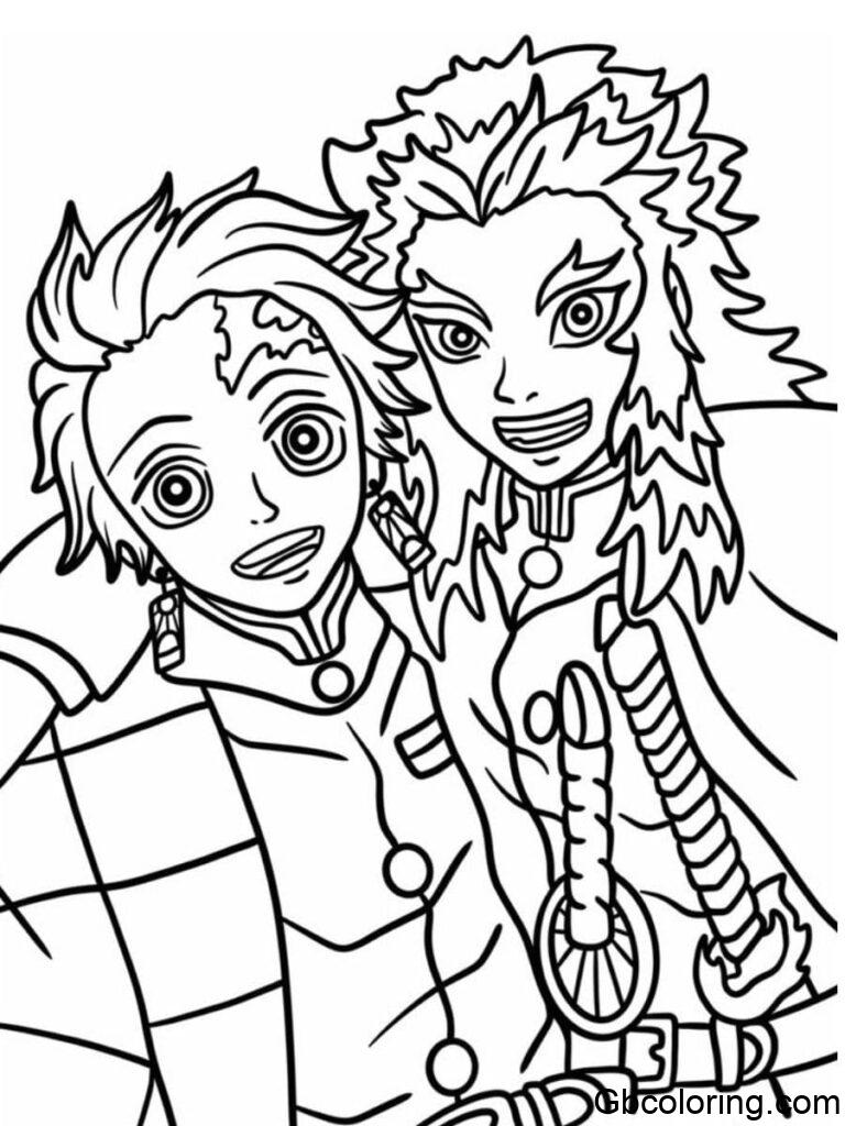 Demon Slayer Coloring Pages Printable, Free, and Easy