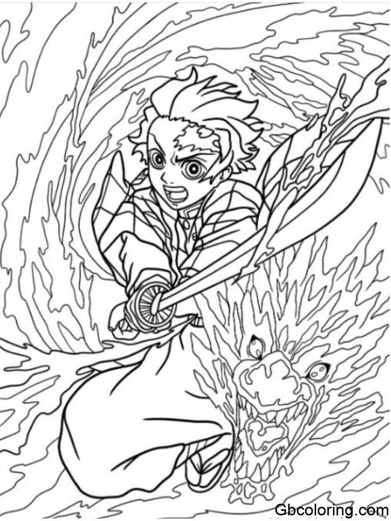 Demon Slayer Coloring Pages Printable, Free, And Easy