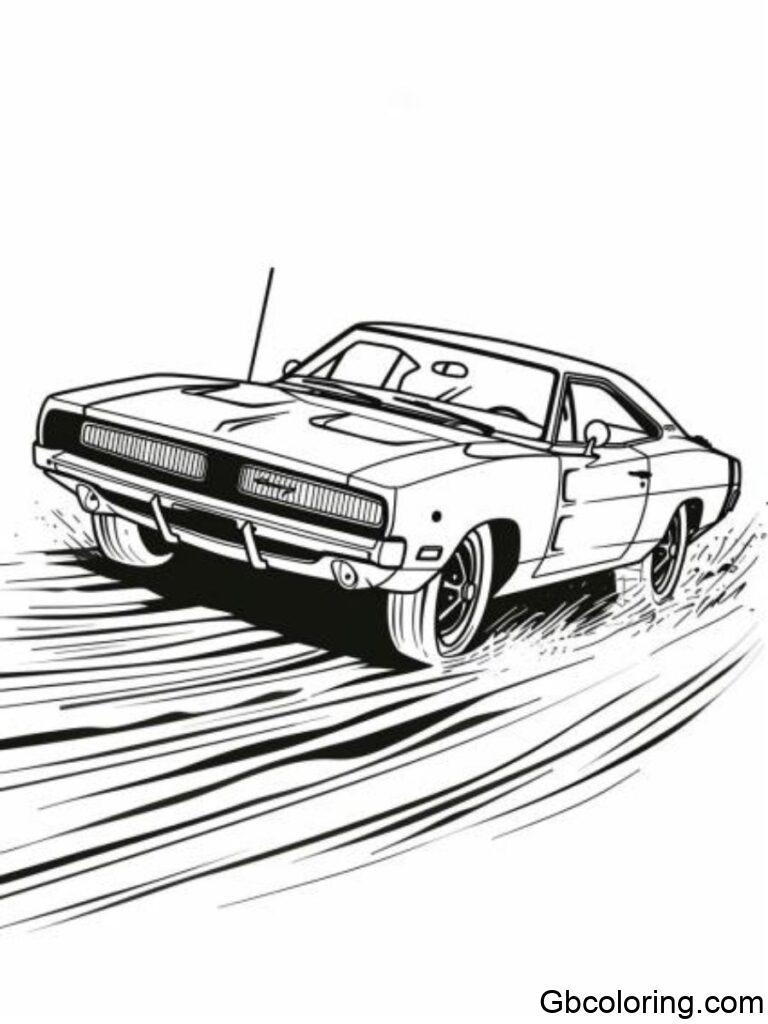 Printable Dodge Charger Coloring Pages Free For Kids And Adults