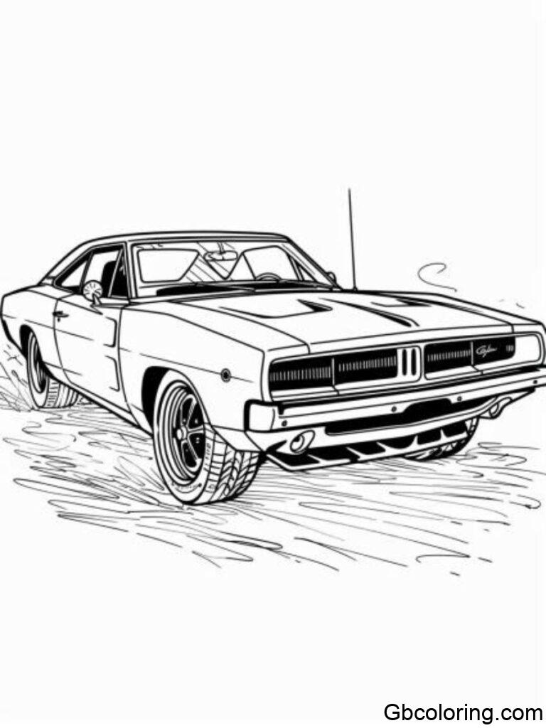 Printable Dodge Charger Coloring Pages Free For Kids And Adults