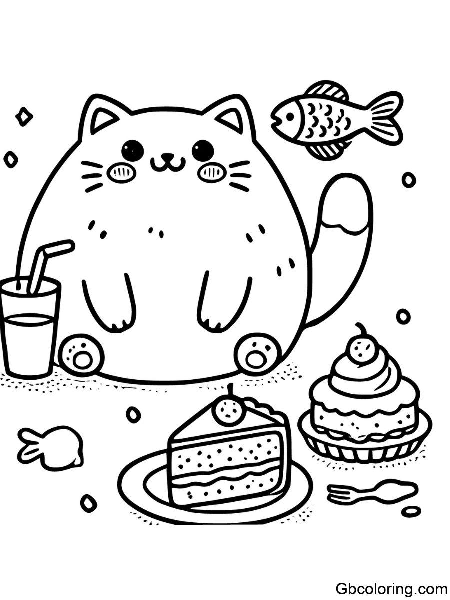 Free Fat Cat Coloring Pages Printable