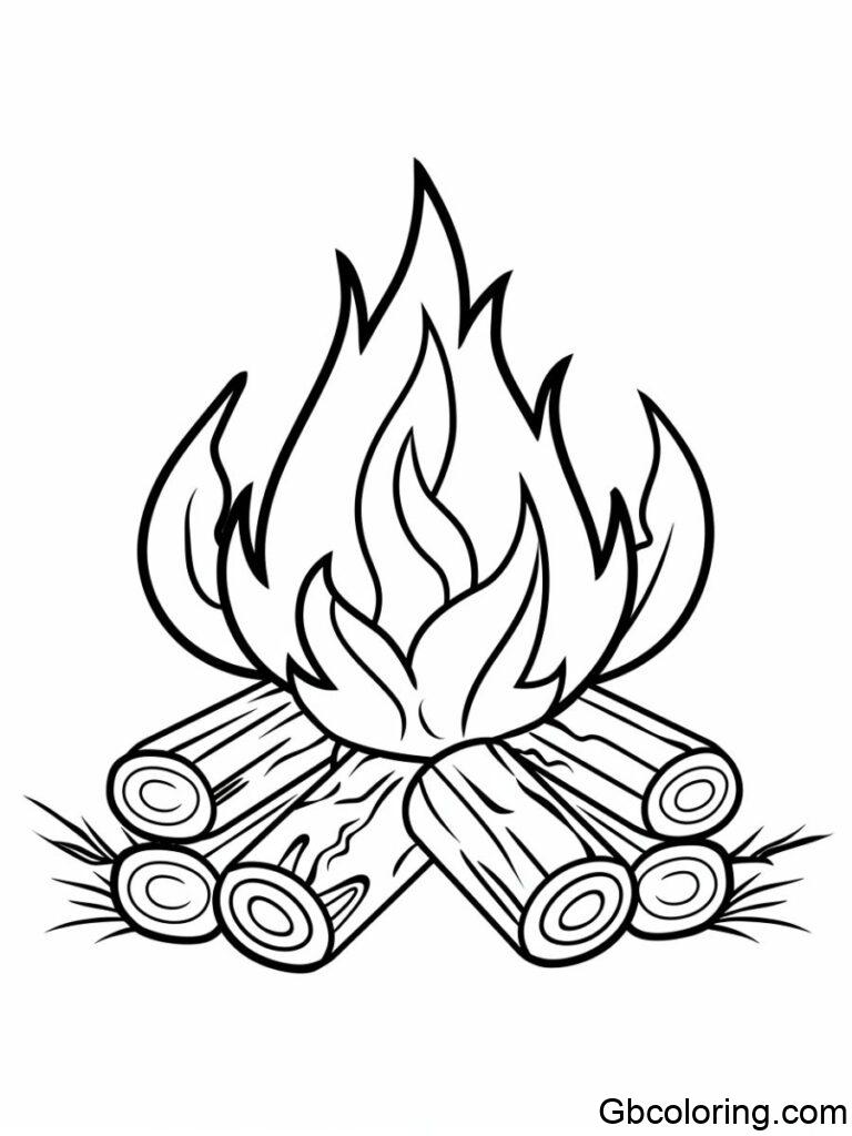 Printable Flame Coloring Pages Free For Kids And Adults