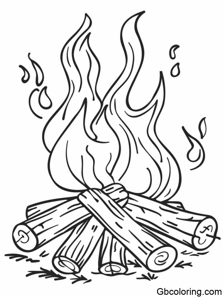 Printable Flame Coloring Pages Free For Kids And Adults