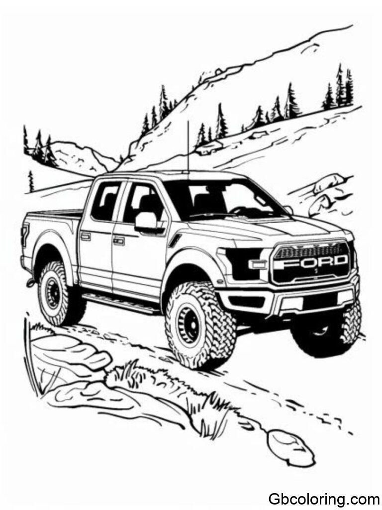 Printable Ford Coloring Pages Free For Kids And Adults